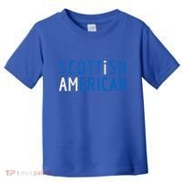 I Am Scottish American Gift Scotland And America Pride Gift Toddler T-Shirt thumb 0