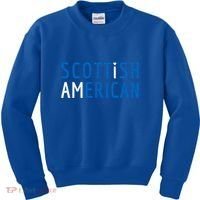 I Am Scottish American Gift Scotland And America Pride Gift Kids Sweatshirt thumb 0