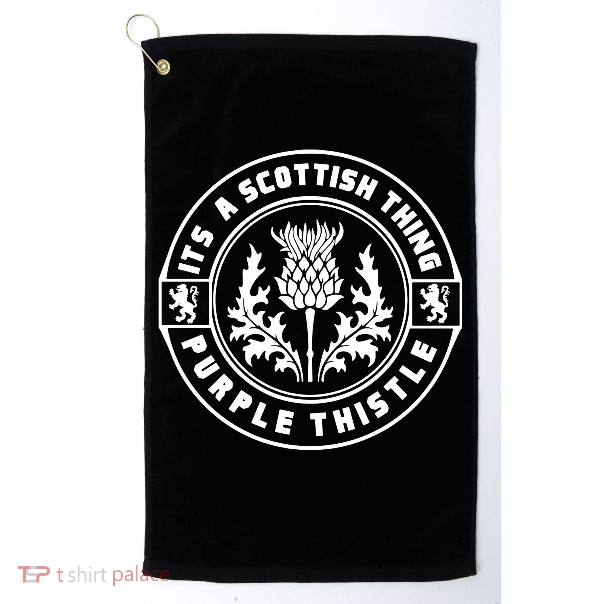 ItS A Scottish Thing Purple Thistle Golf Towel