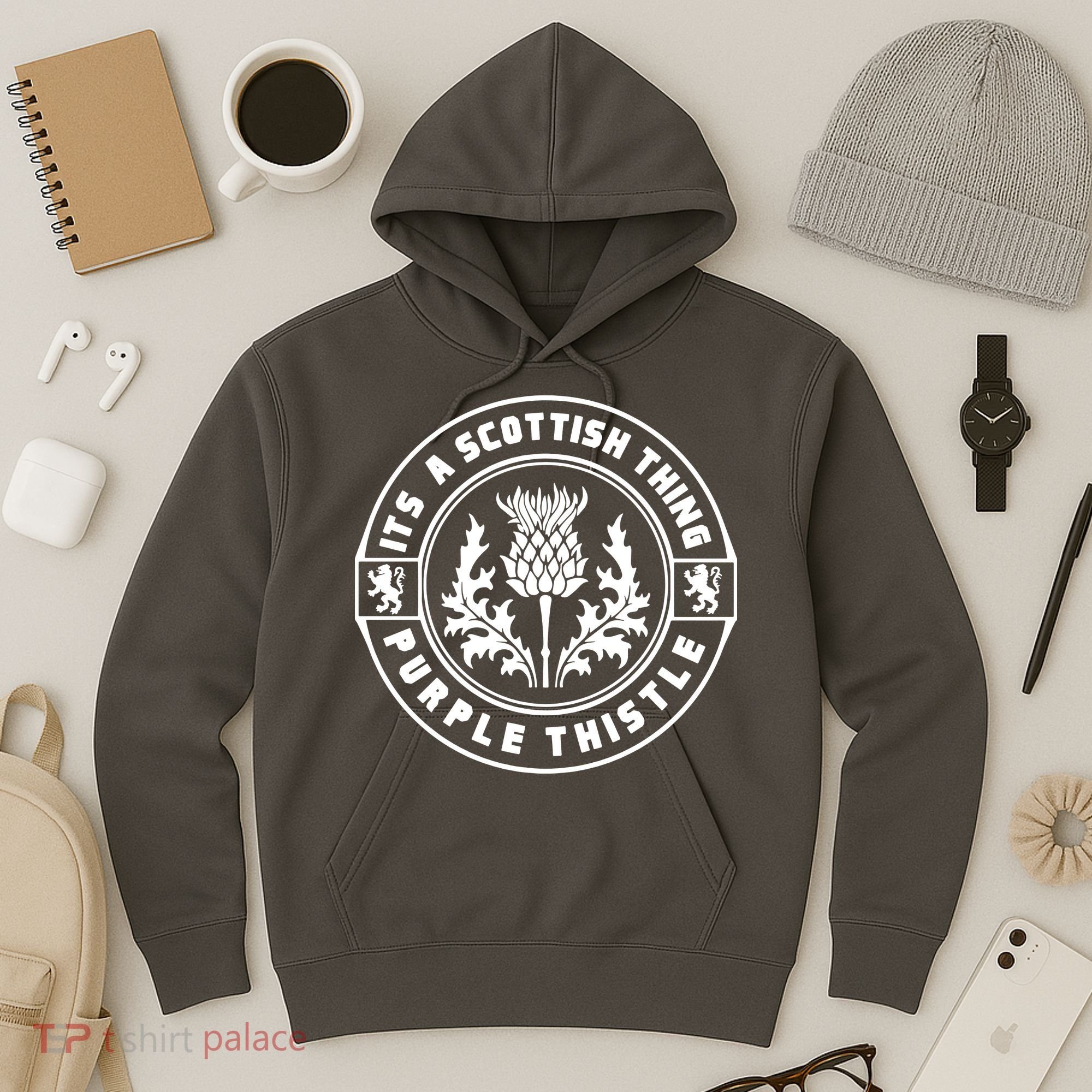 ItS A Scottish Thing Purple Thistle Hoodie