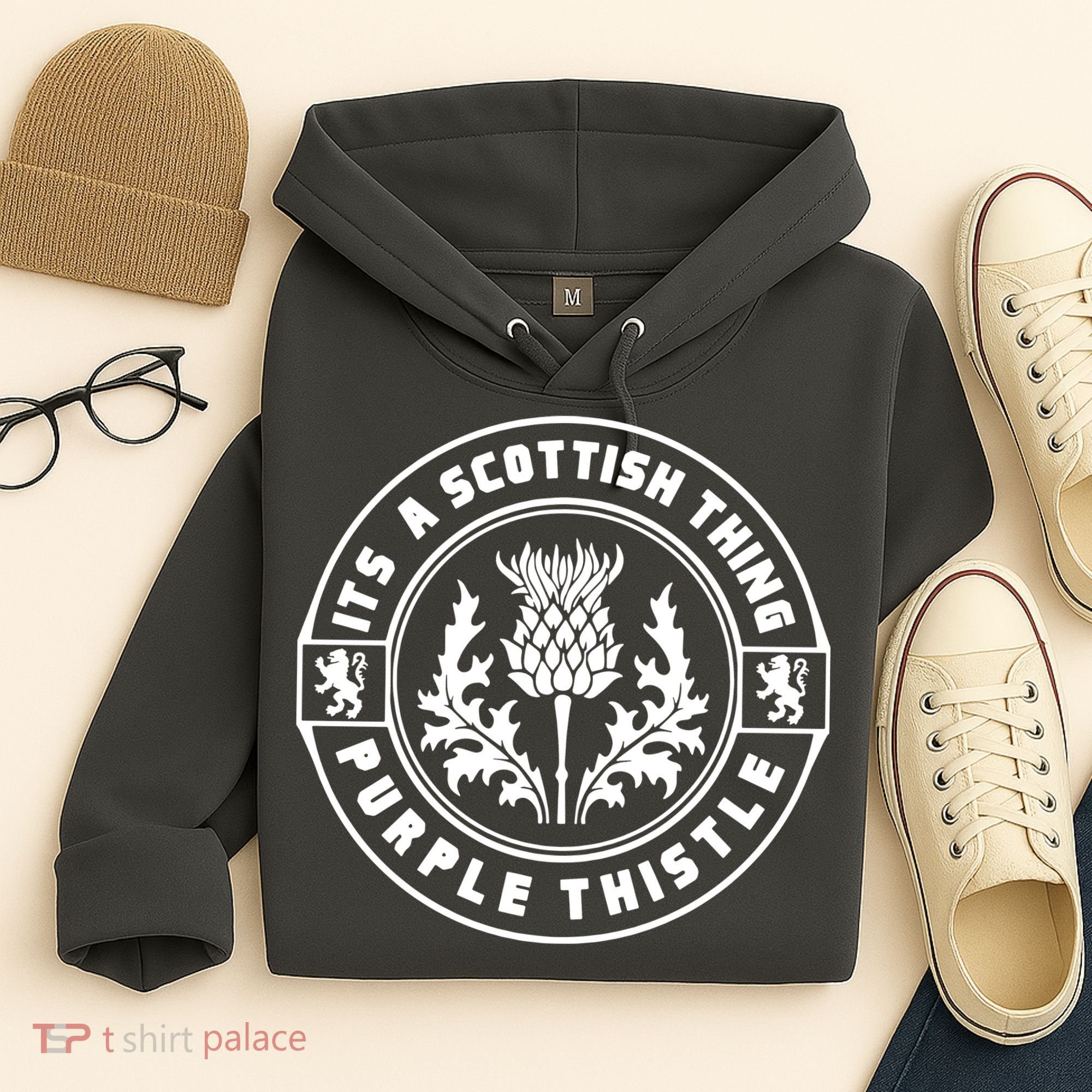 ItS A Scottish Thing Purple Thistle Hoodie