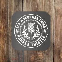 ItS A Scottish Thing Purple Thistle Coaster thumb 0