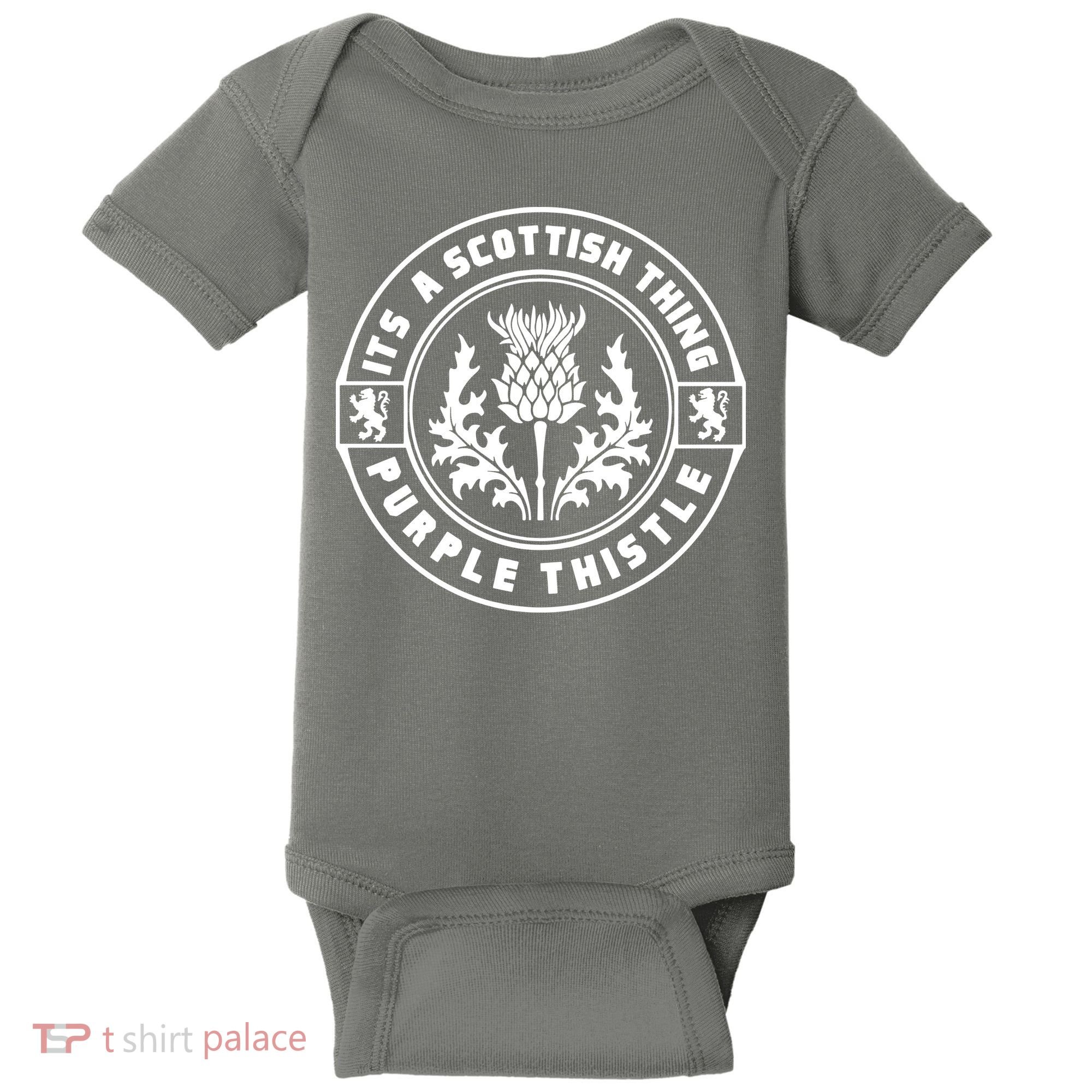 ItS A Scottish Thing Purple Thistle Baby Bodysuit