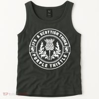 ItS A Scottish Thing Purple Thistle Tank Top thumb 2
