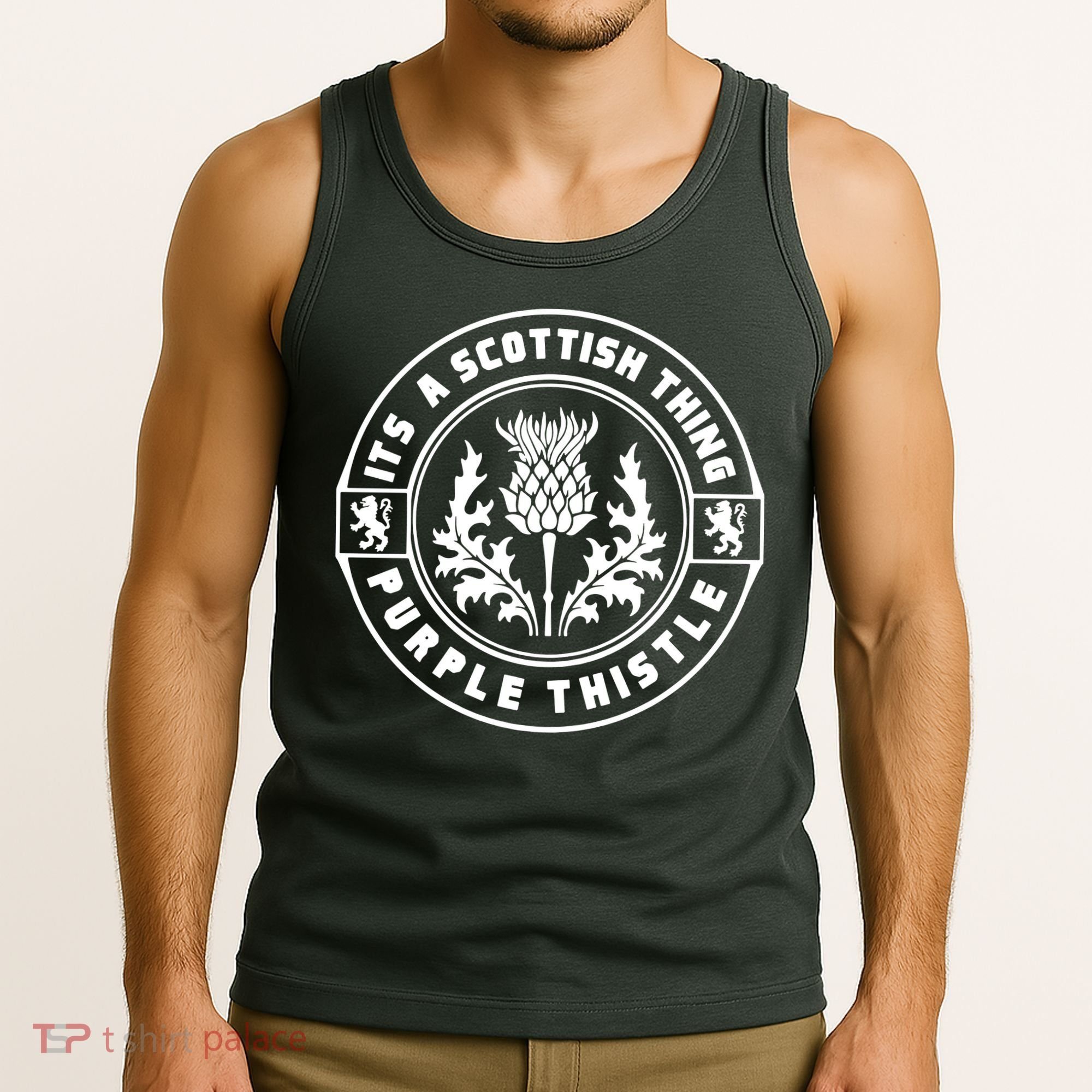 ItS A Scottish Thing Purple Thistle Tank Top
