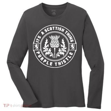 ItS A Scottish Thing Purple Thistle Women's Long Sleeve Shirt