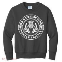 ItS A Scottish Thing Purple Thistle Kids Sweatshirt thumb 0