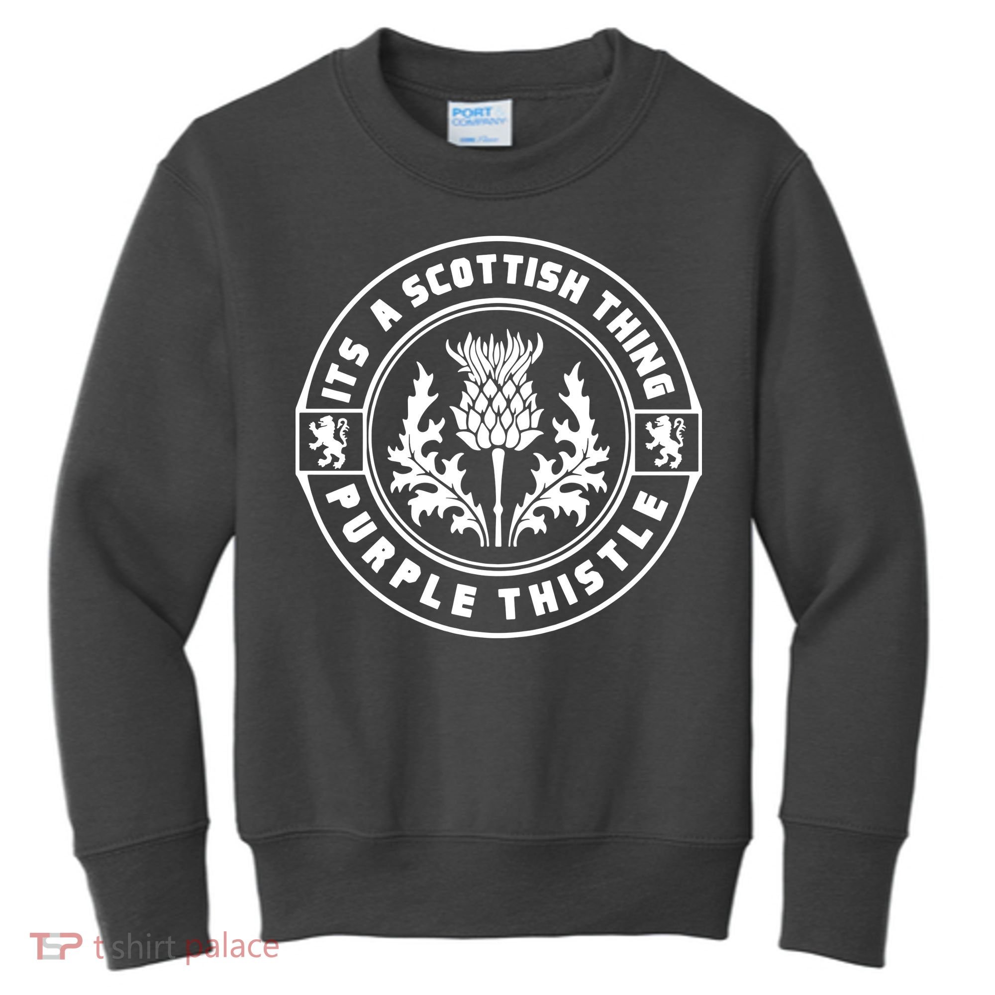 ItS A Scottish Thing Purple Thistle Kids Sweatshirt