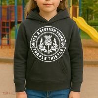 ItS A Scottish Thing Purple Thistle Kids Hoodie thumb 3
