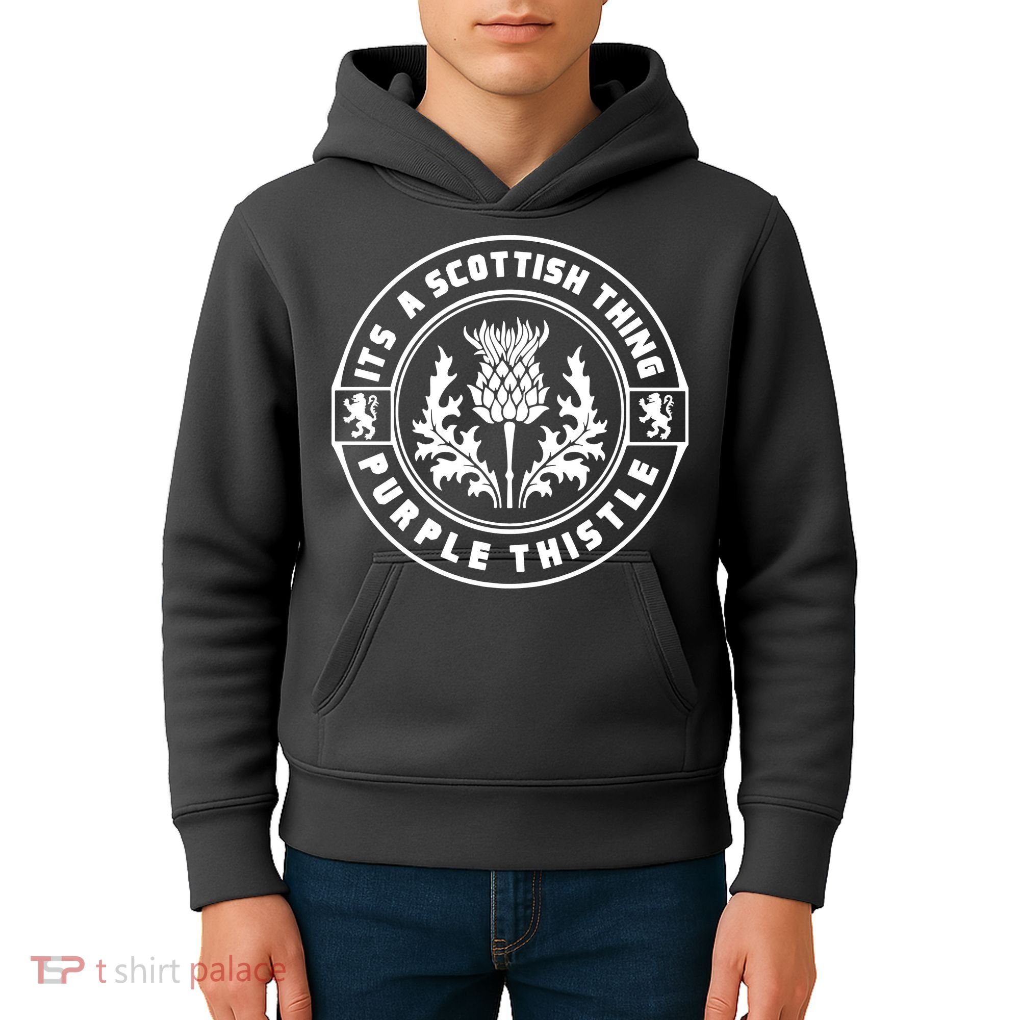 ItS A Scottish Thing Purple Thistle Kids Hoodie