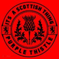 ItS A Scottish Thing Purple Thistle Santa Hat thumb 1
