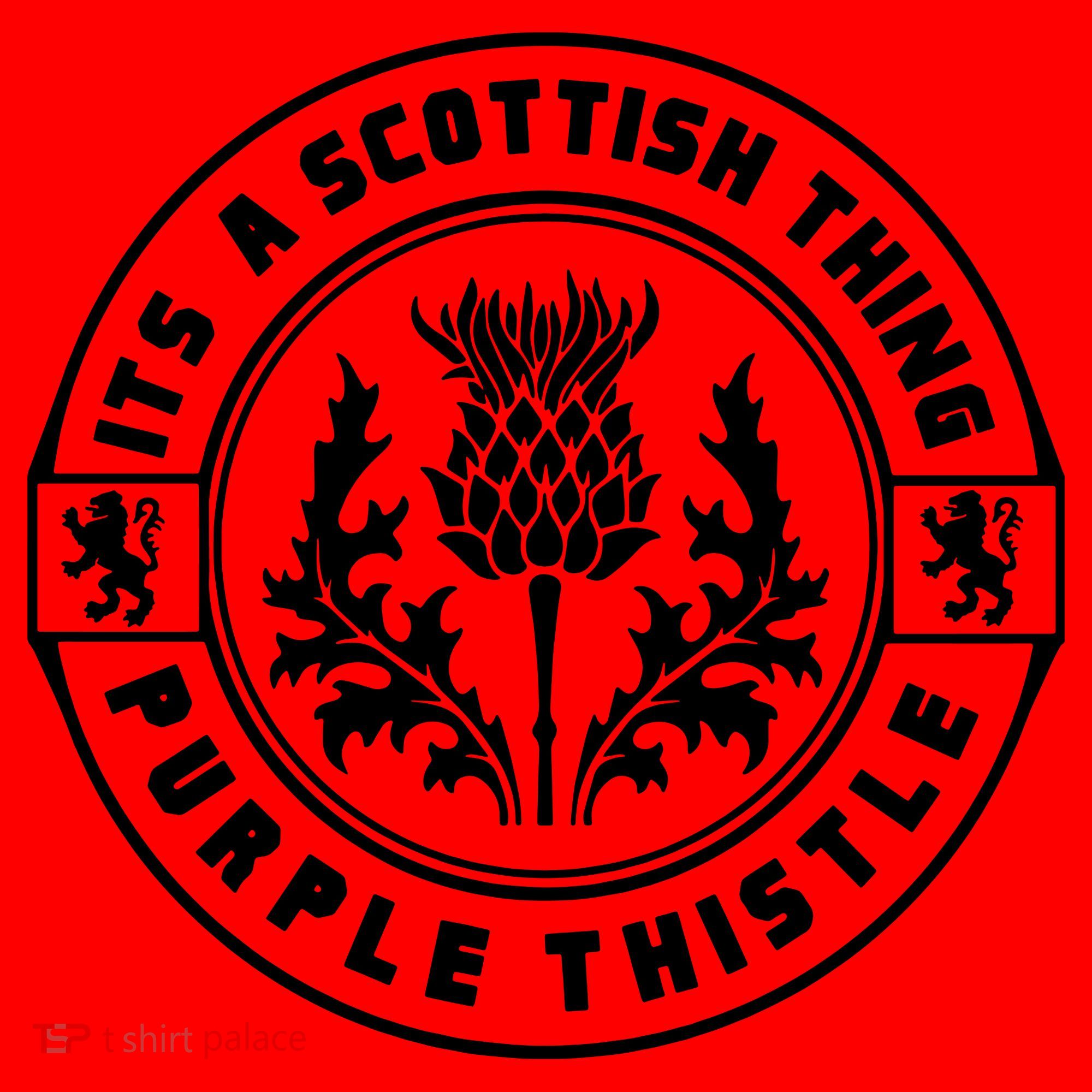ItS A Scottish Thing Purple Thistle Santa Hat
