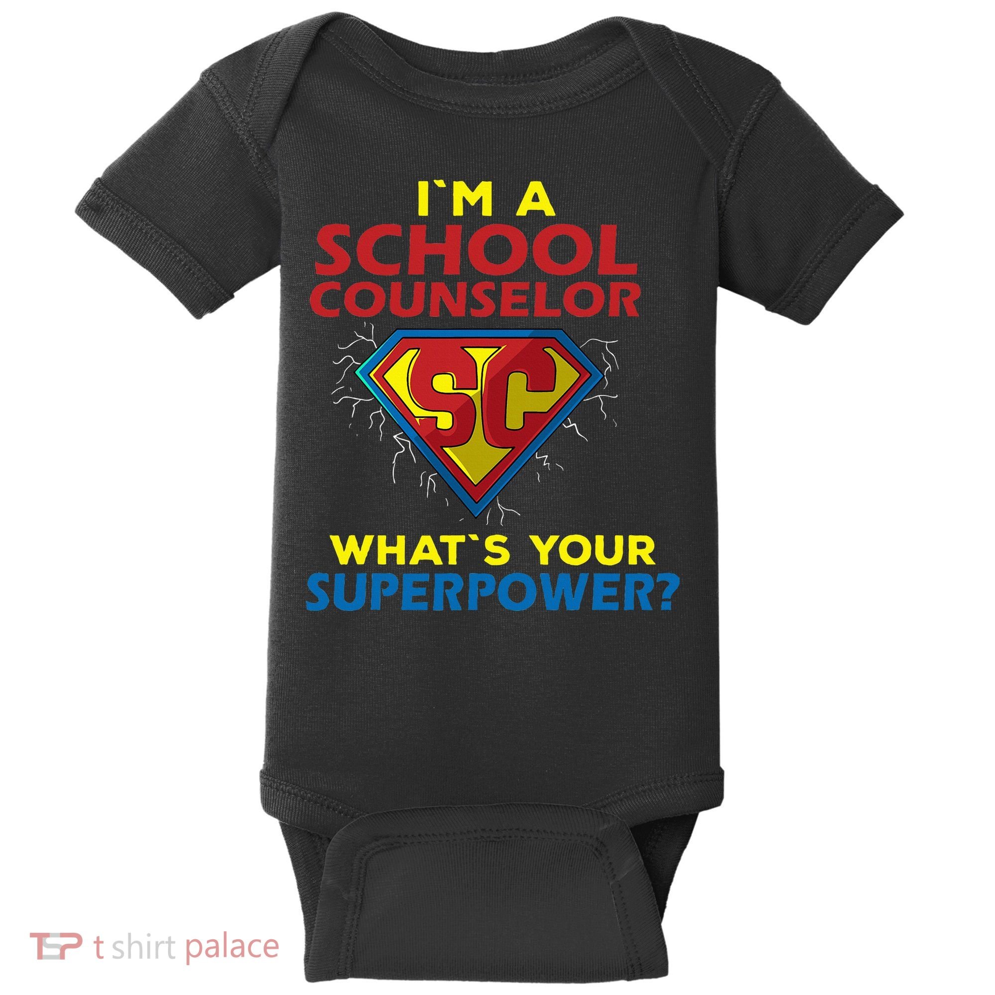 Im A School Counselor Whats Your Superpower Baby Bodysuit