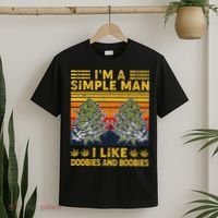 IM A Simple Man I Like Doobies And Boobies Vintage T-Shirt thumb 2