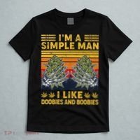 IM A Simple Man I Like Doobies And Boobies Vintage T-Shirt thumb 5