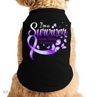 Im A Survivor Domestic Violence Awareness Butterfly Gift Doggie Tank thumb 0