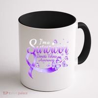 Im A Survivor Domestic Violence Awareness Butterfly Gift Coffee Mug thumb 1