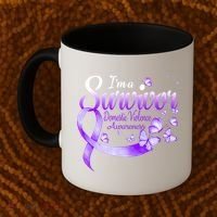 Im A Survivor Domestic Violence Awareness Butterfly Gift Coffee Mug thumb 2