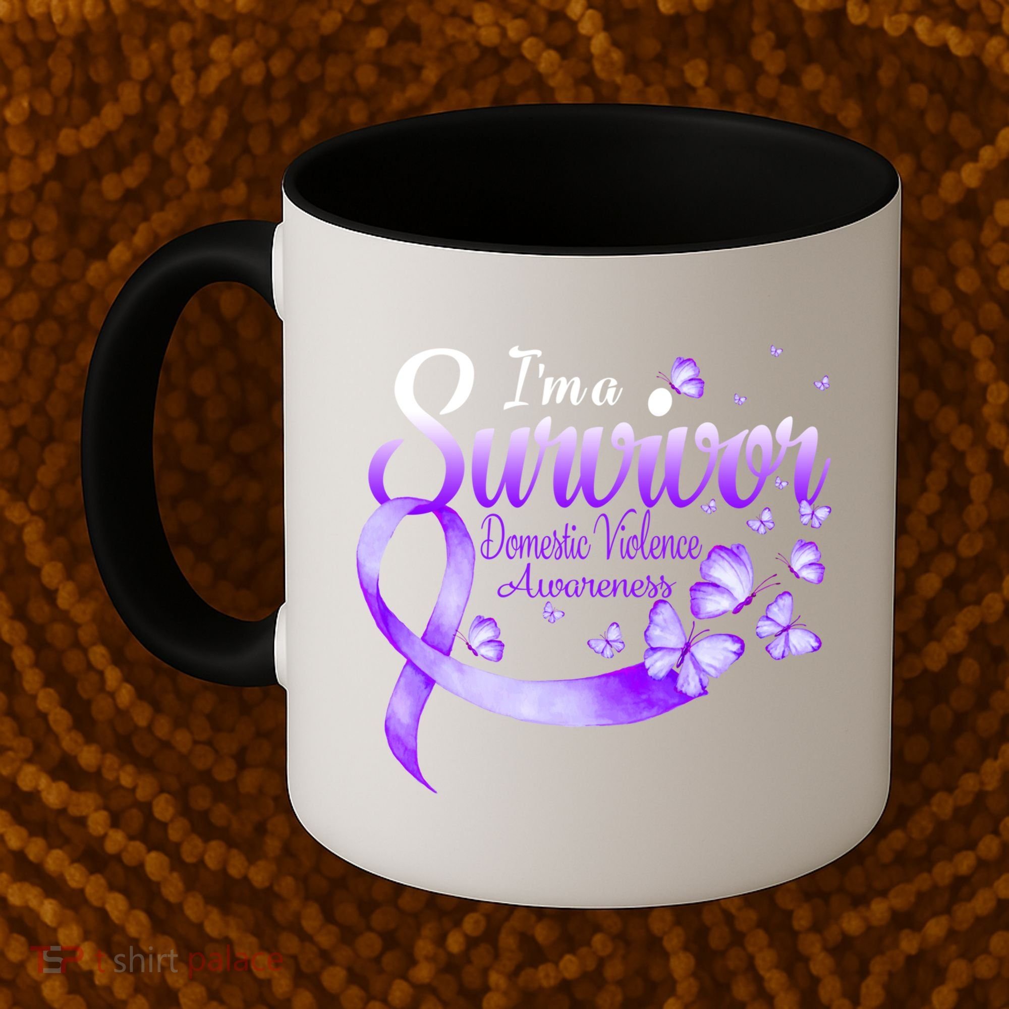 Im A Survivor Domestic Violence Awareness Butterfly Gift Coffee Mug