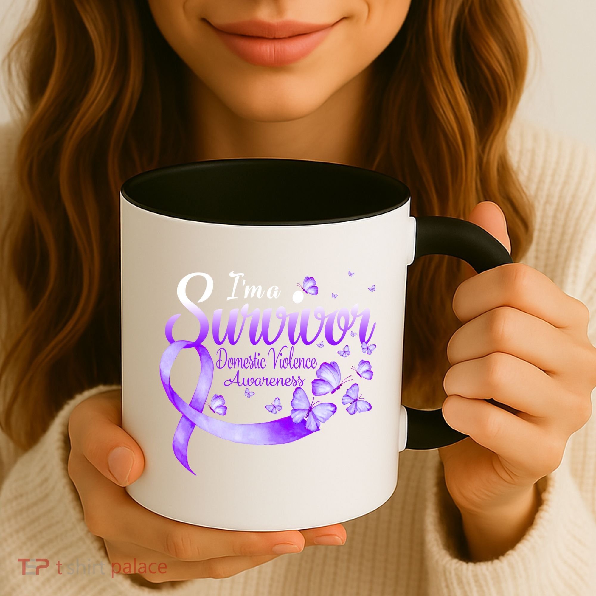 Im A Survivor Domestic Violence Awareness Butterfly Gift Coffee Mug