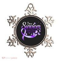 Im A Survivor Domestic Violence Awareness Butterfly Gift Ornament thumb 0