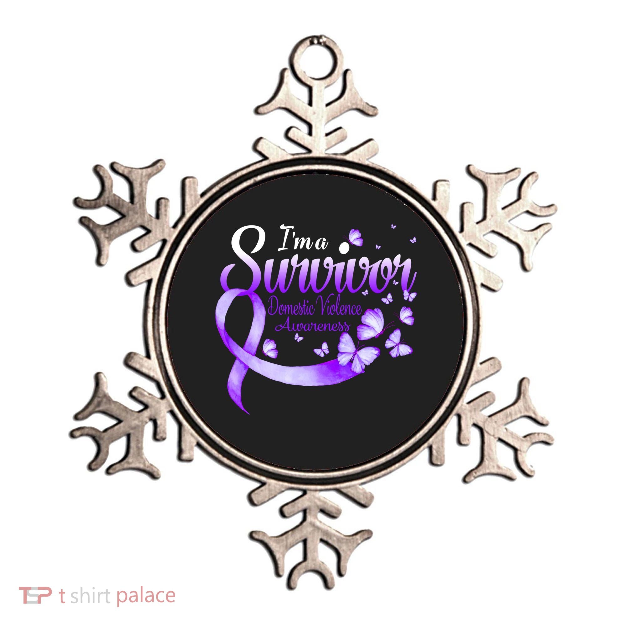 Im A Survivor Domestic Violence Awareness Butterfly Gift Ornament