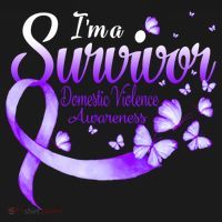 Im A Survivor Domestic Violence Awareness Butterfly Gift Ornament thumb 1
