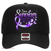 Im A Survivor Domestic Violence Awareness Butterfly Gift Hat thumb 0