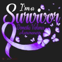 Im A Survivor Domestic Violence Awareness Butterfly Gift Hat thumb 2