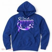 Im A Survivor Domestic Violence Awareness Butterfly Gift Hoodie thumb 0