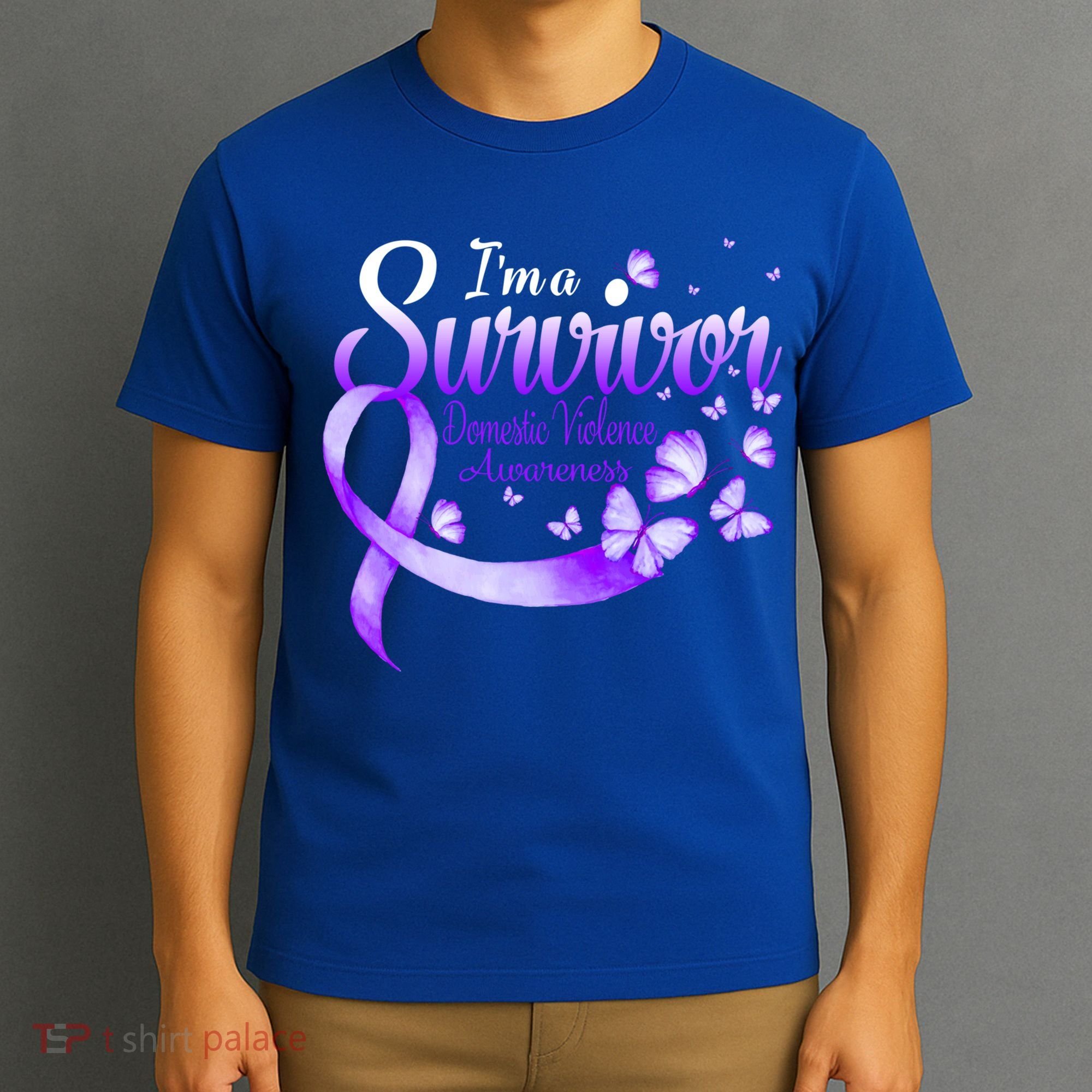 Im A Survivor Domestic Violence Awareness Butterfly Gift T-Shirt