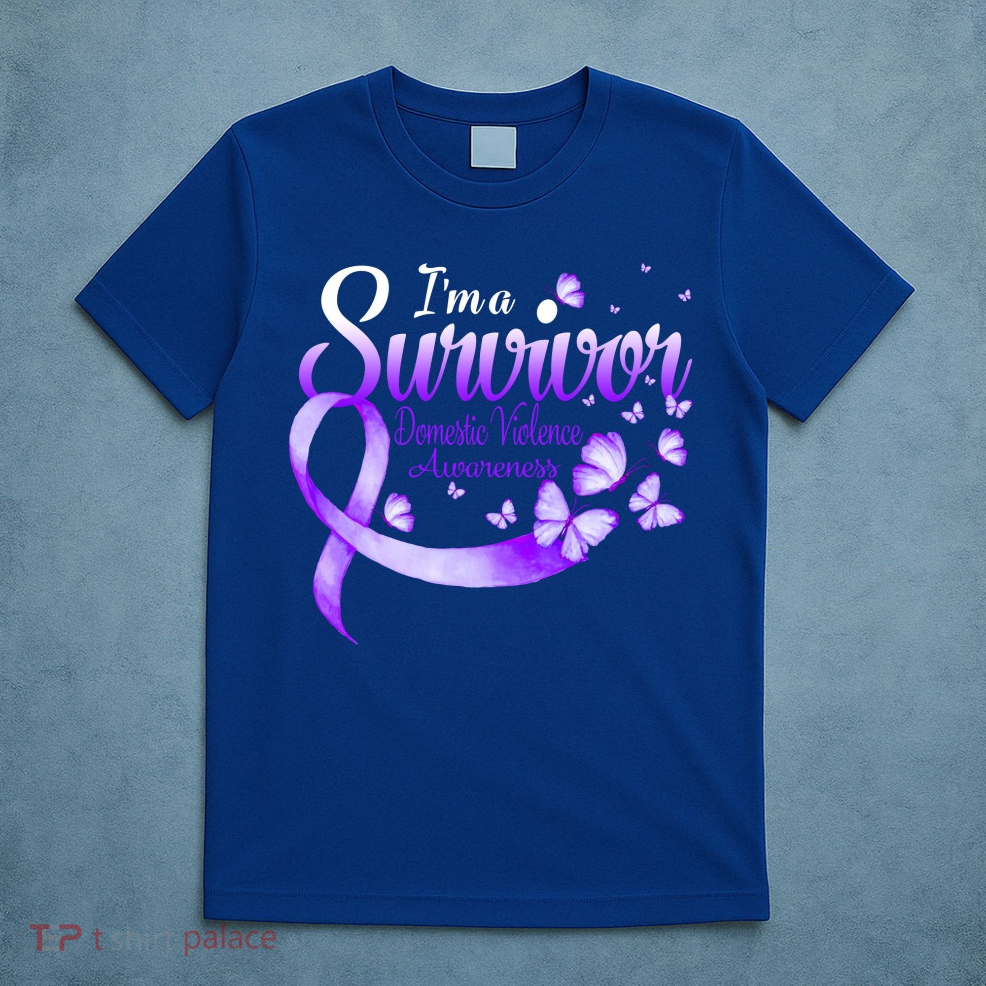 Im A Survivor Domestic Violence Awareness Butterfly Gift T-Shirt