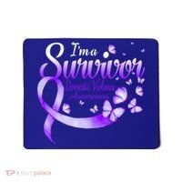 Im A Survivor Domestic Violence Awareness Butterfly Gift Mousepad thumb 0
