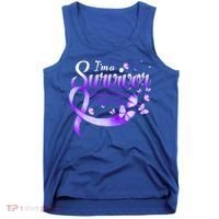 Im A Survivor Domestic Violence Awareness Butterfly Gift Tank Top thumb 0