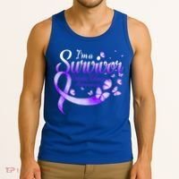 Im A Survivor Domestic Violence Awareness Butterfly Gift Tank Top thumb 3