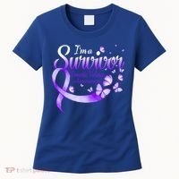 Im A Survivor Domestic Violence Awareness Butterfly Gift Women's T-Shirt thumb 0