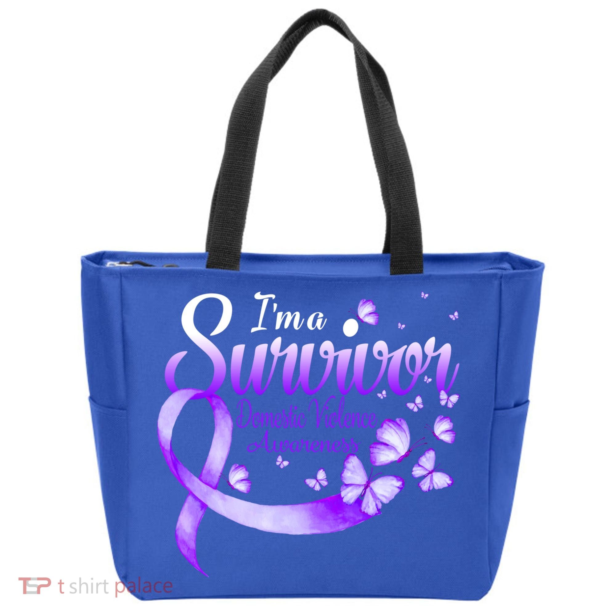 Im A Survivor Domestic Violence Awareness Butterfly Gift Tote Bag