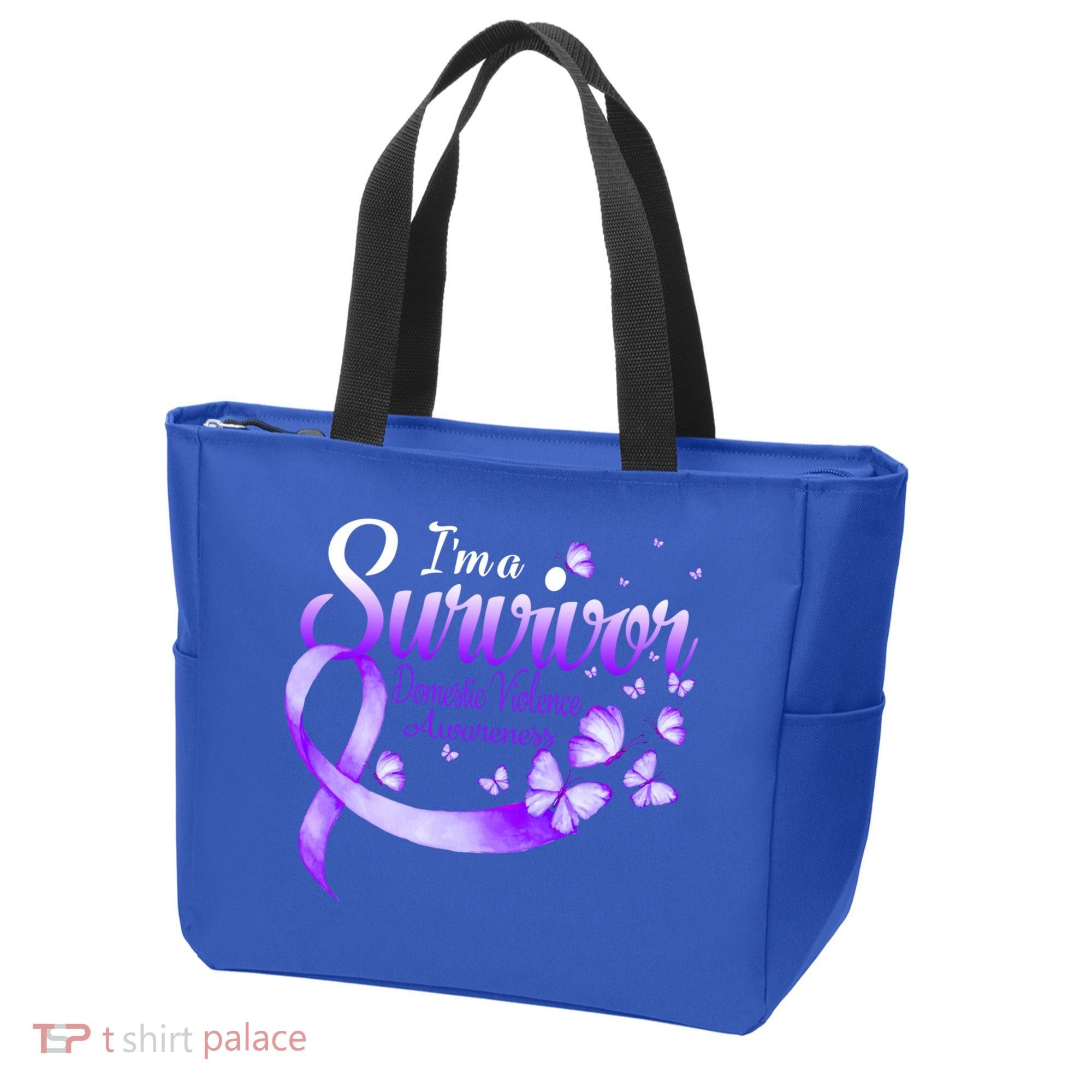 Im A Survivor Domestic Violence Awareness Butterfly Gift Tote Bag