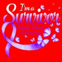 Im A Survivor Domestic Violence Awareness Butterfly Gift Santa Hat thumb 1