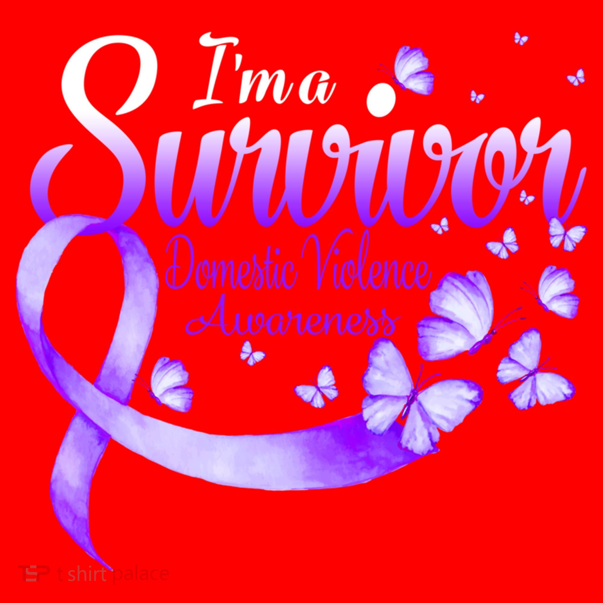 Im A Survivor Domestic Violence Awareness Butterfly Gift Santa Hat