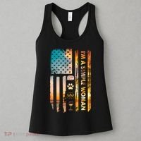I'm A Simple Woman Camping Wine Flip Flops Gift Dog Camp Usa Flag Gift Women's Tank Top thumb 3