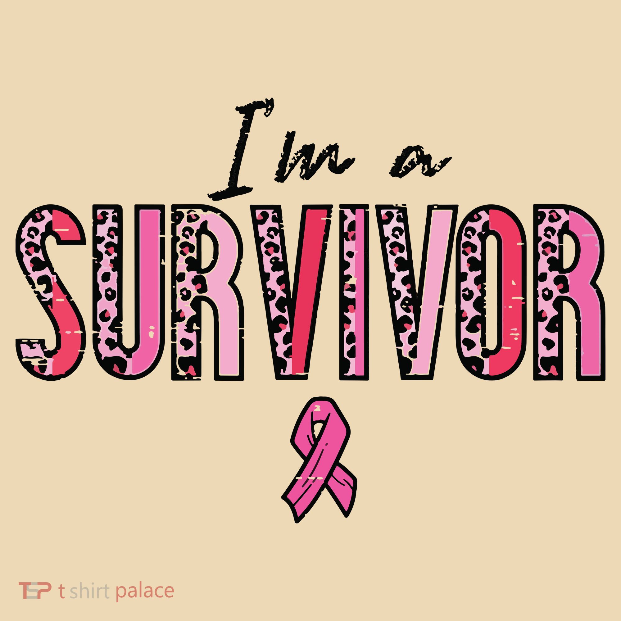 Im A Survivor Leopard Retro Breast Cancer Awareness Tote Bag