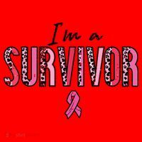 Im A Survivor Leopard Retro Breast Cancer Awareness Santa Hat thumb 1