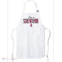 Im A Survivor Leopard Retro Breast Cancer Awareness Apron thumb 0