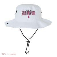 Im A Survivor Leopard Retro Breast Cancer Awareness Bucket Hat thumb 0