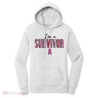 Im A Survivor Leopard Retro Breast Cancer Awareness Women's Hoodie thumb 0
