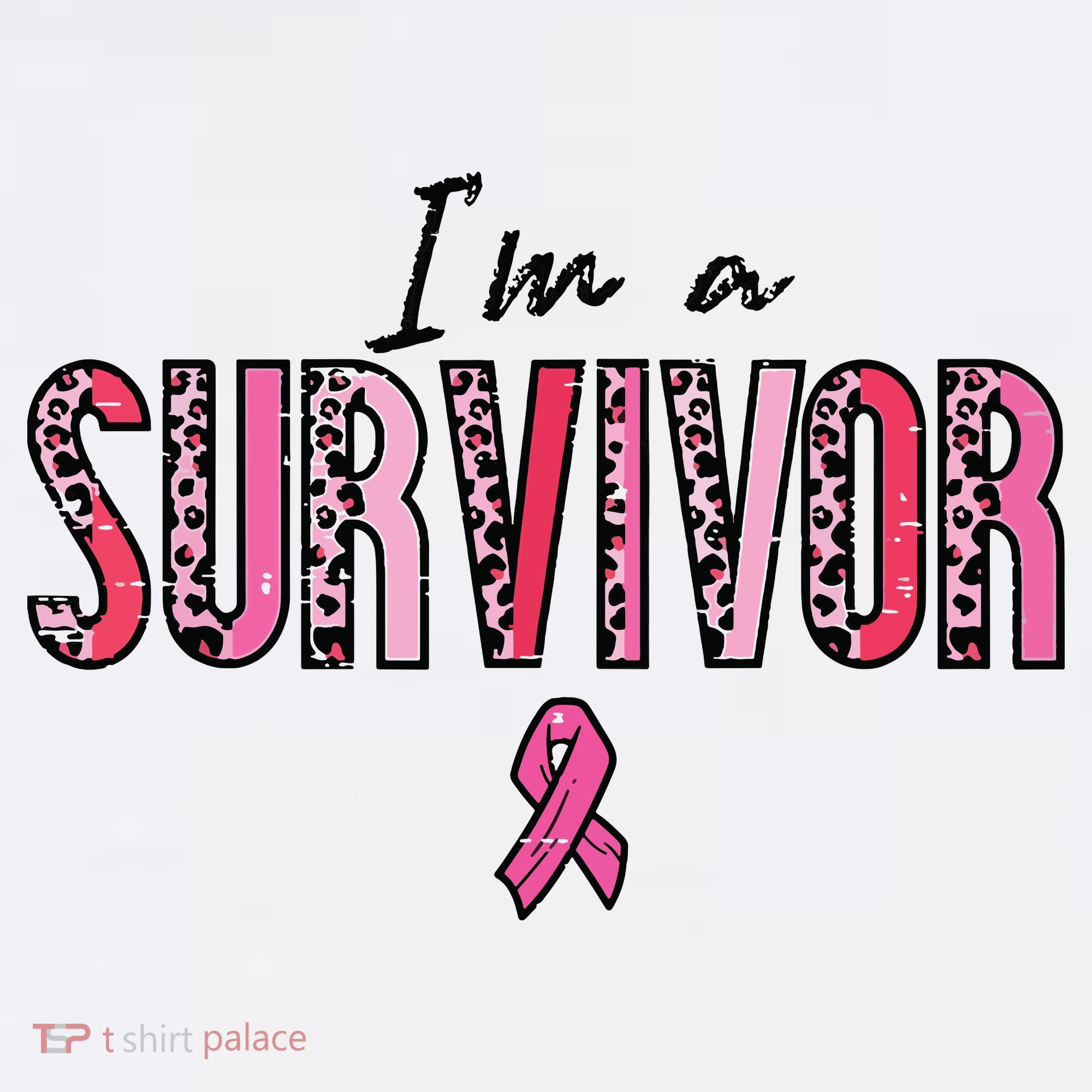 Im A Survivor Leopard Retro Breast Cancer Awareness Women's Hoodie