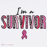 Im A Survivor Leopard Retro Breast Cancer Awareness Hat thumb 2