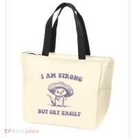 I Am Strong But Cry Easily Retro Tote Bag thumb 3