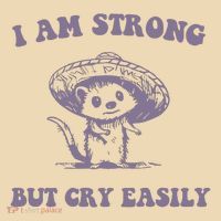 I Am Strong But Cry Easily Retro Tote Bag thumb 4